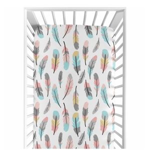 Sweet JoJo Designs Feather Crib Sheet